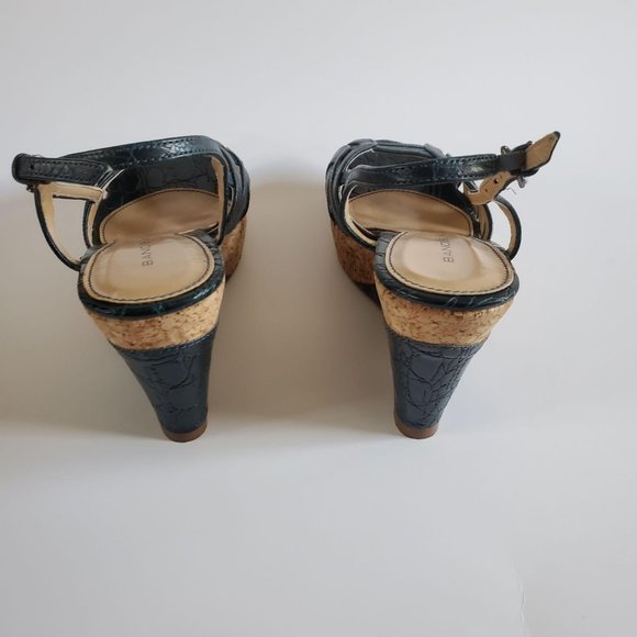 Bandolino Women's Wedge Sandals Teal Sz 6.5 - Picture 11 of 12